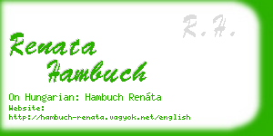 renata hambuch business card
