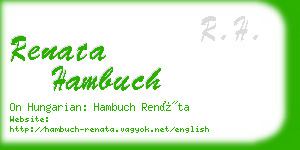 renata hambuch business card